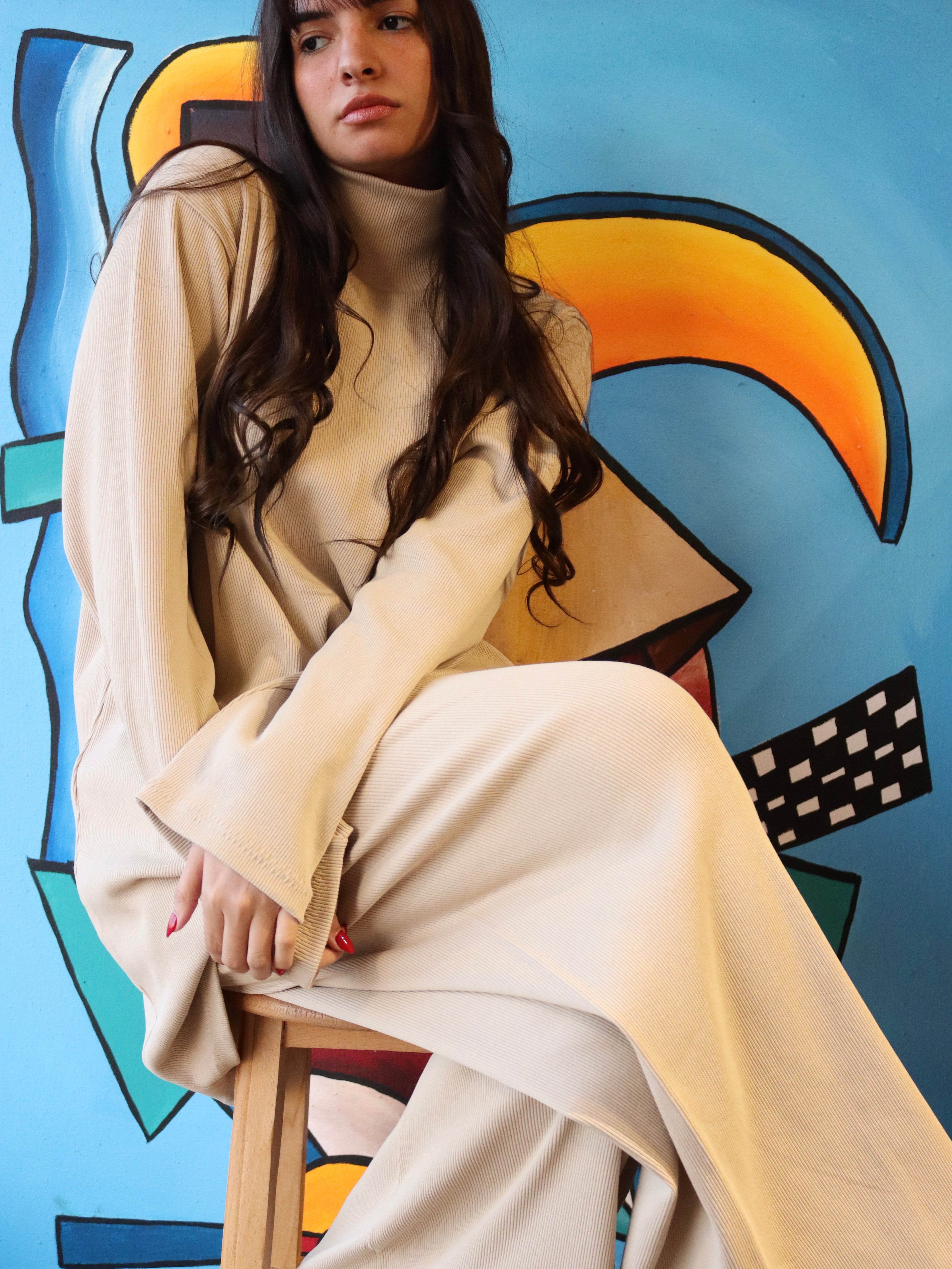 our oversized set in beige color