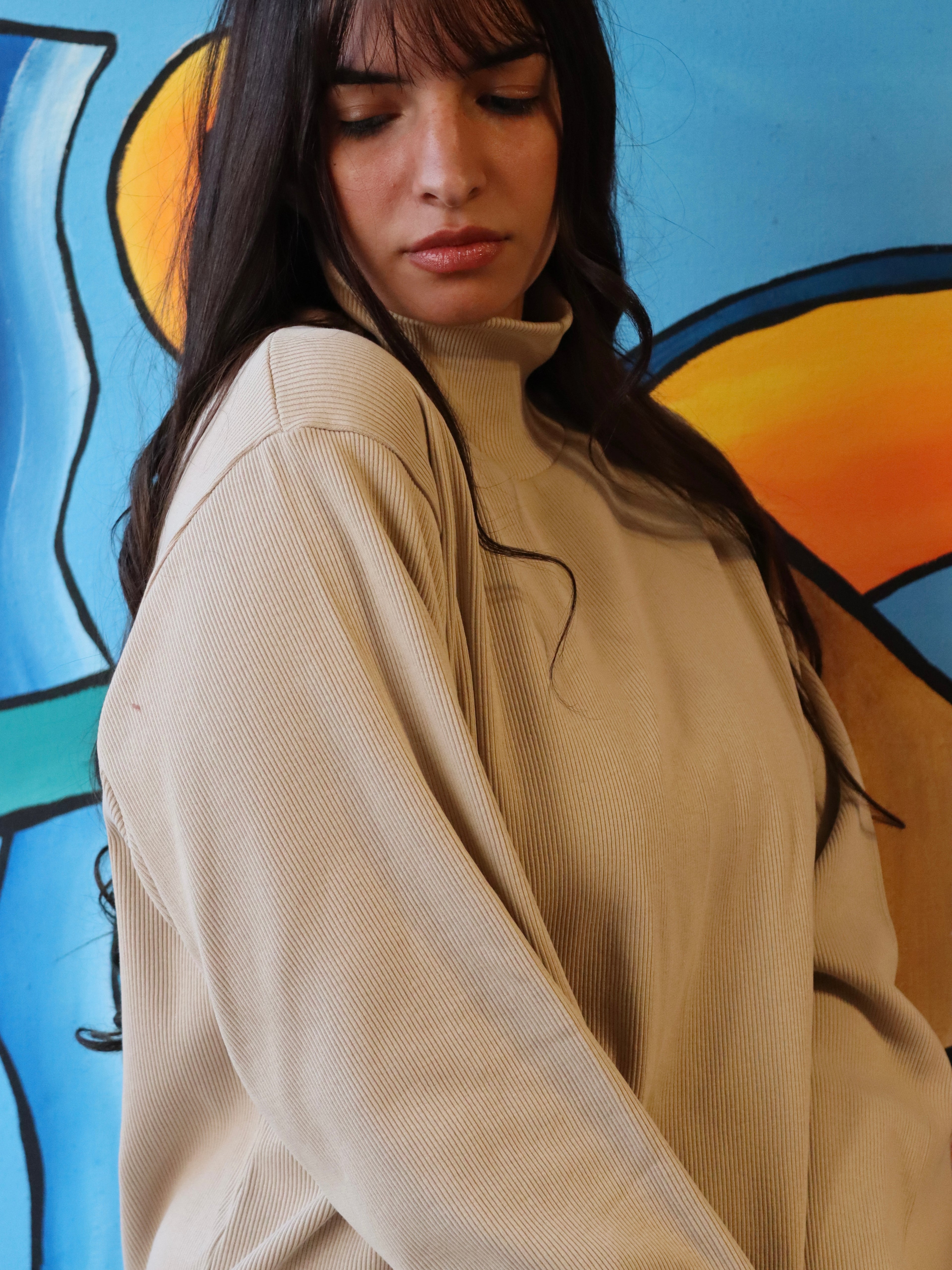 our oversized set in beige color