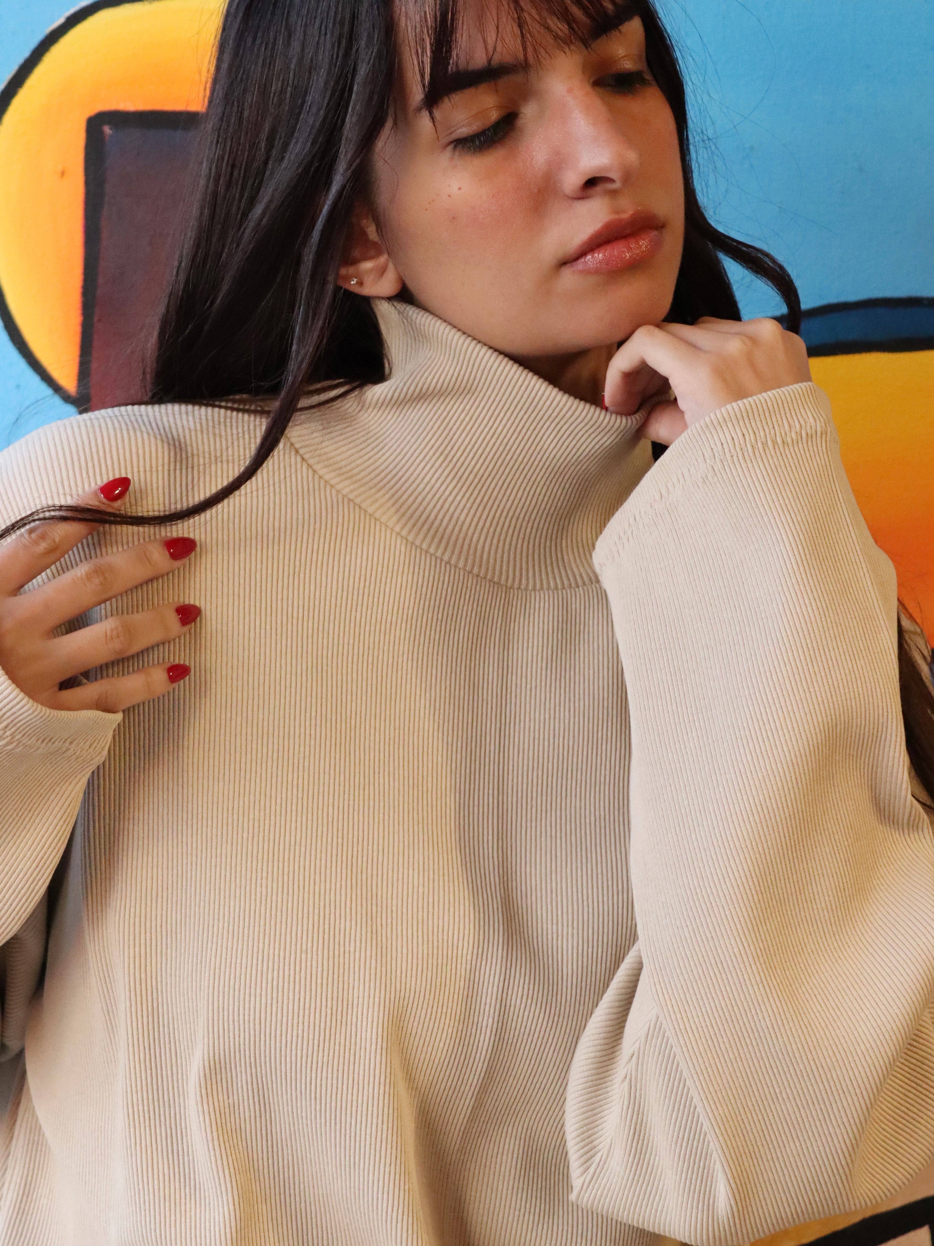 our oversized set in beige color