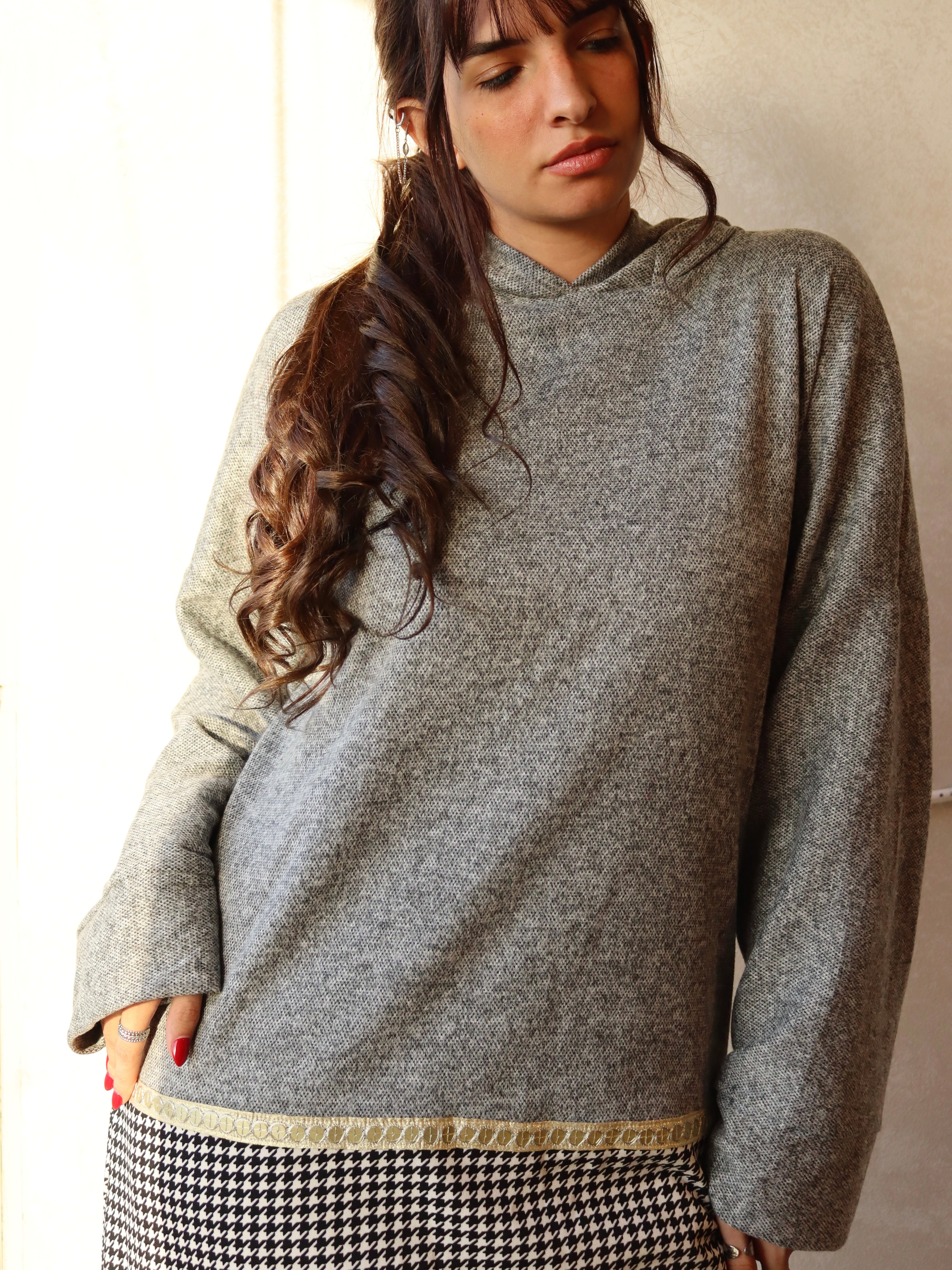 short dress in gray color