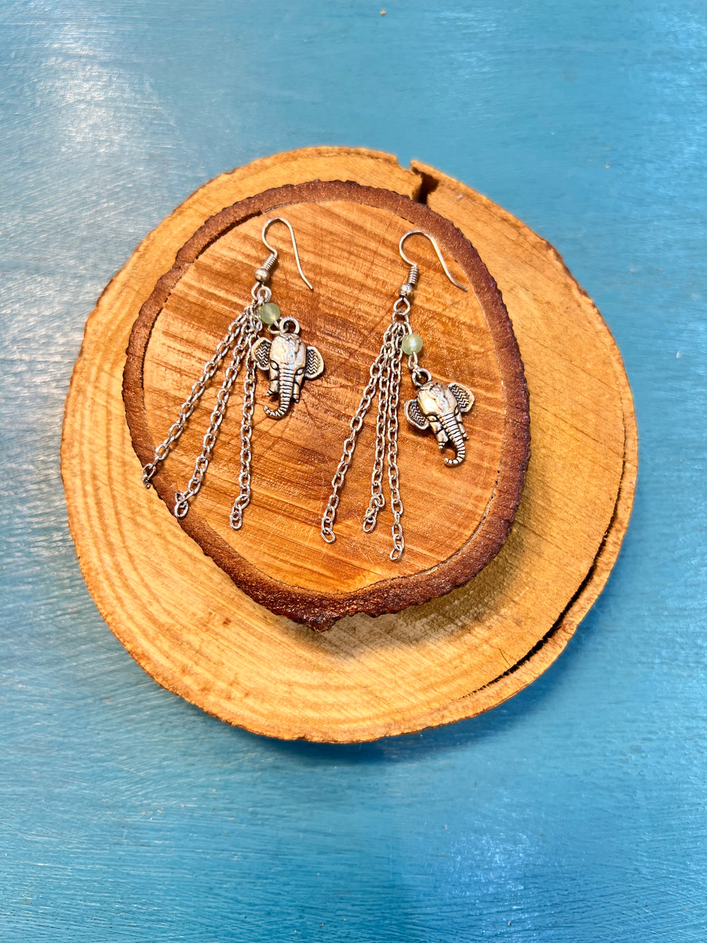 silver chain earrings | J219