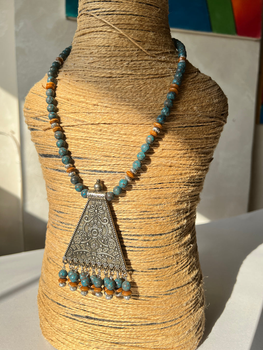 Turquoise Boho Necklace | J258