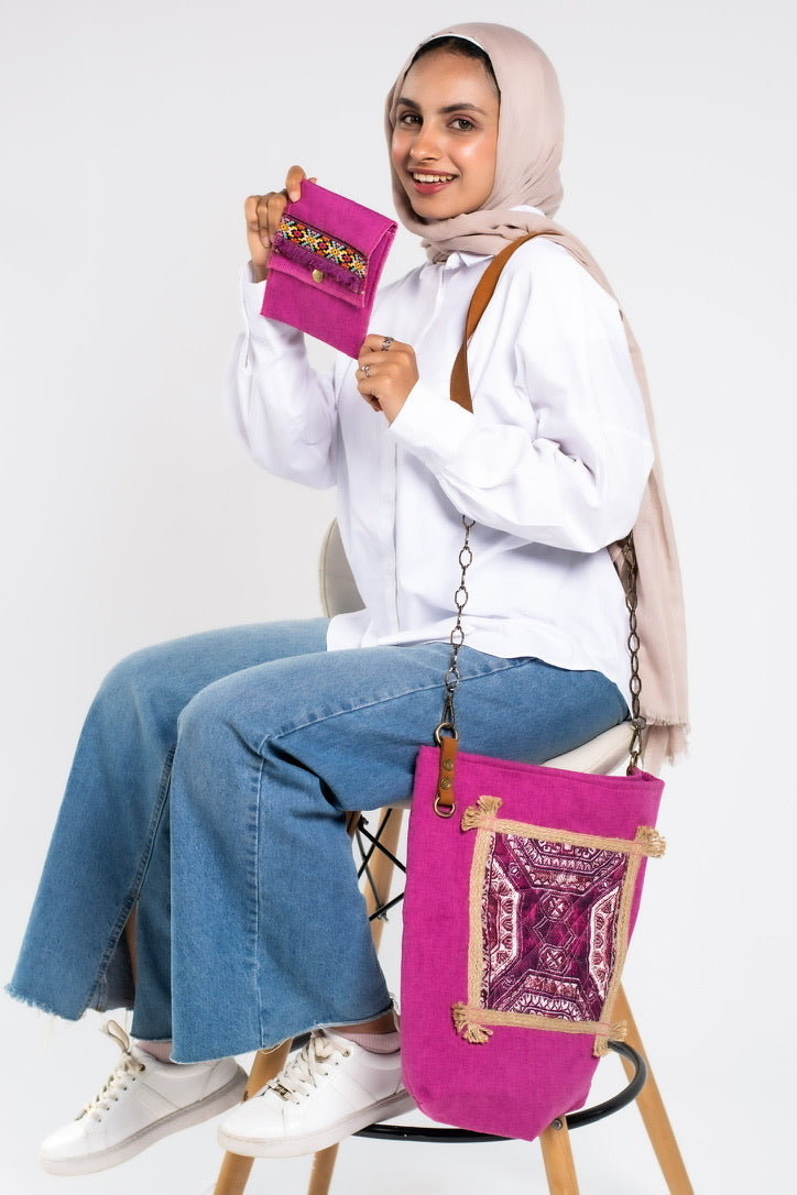 Large Pink Crossbody Bag