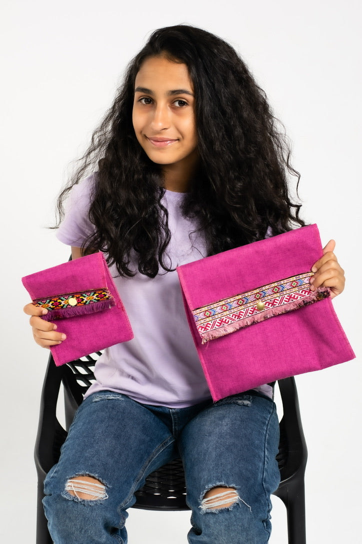 Small Pink Fabric Bag