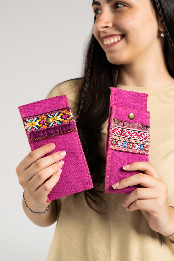 Small Pink Fabric Bag